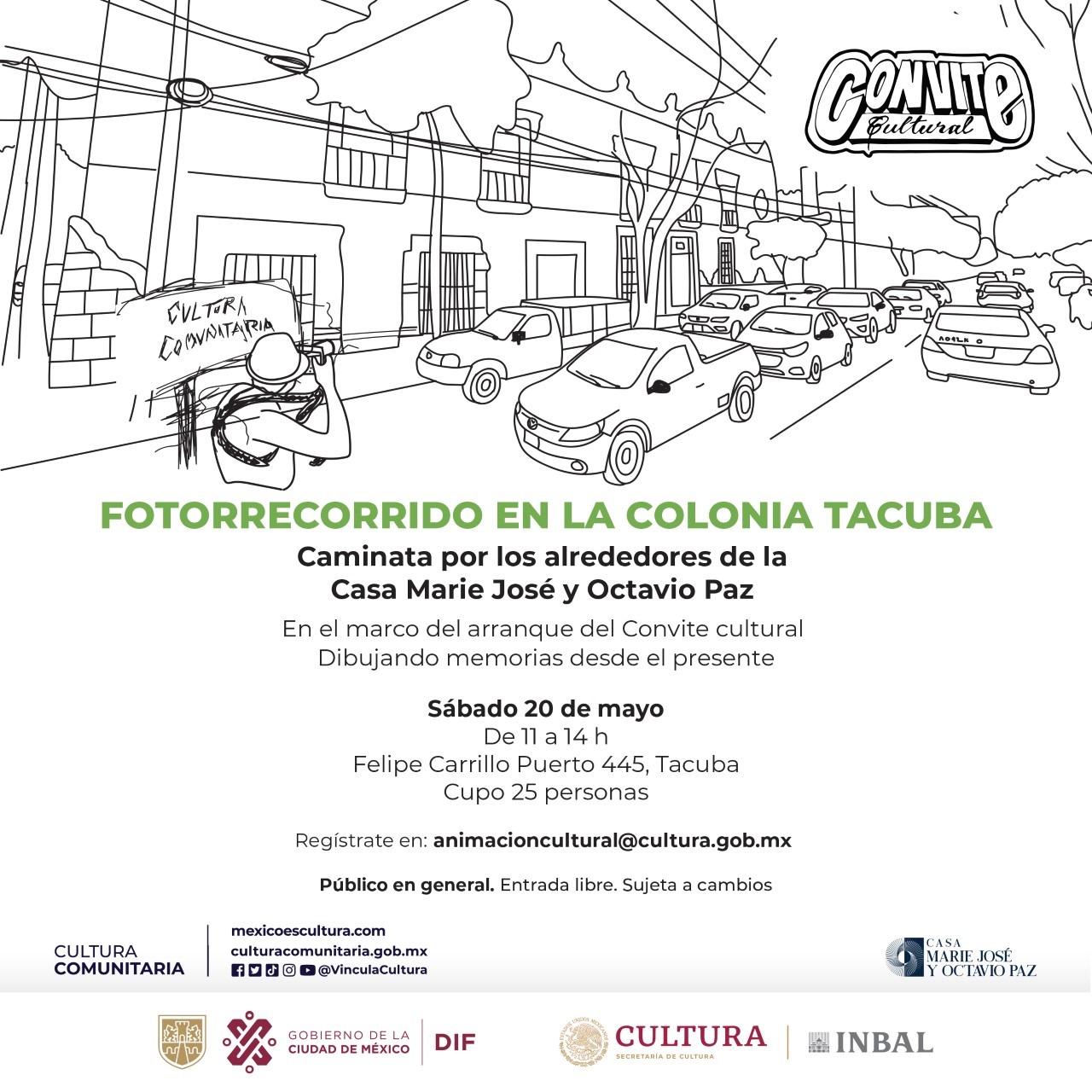 Actividad Cultural Comunitaria: Fotorrecorrido en la colonia Tacuba